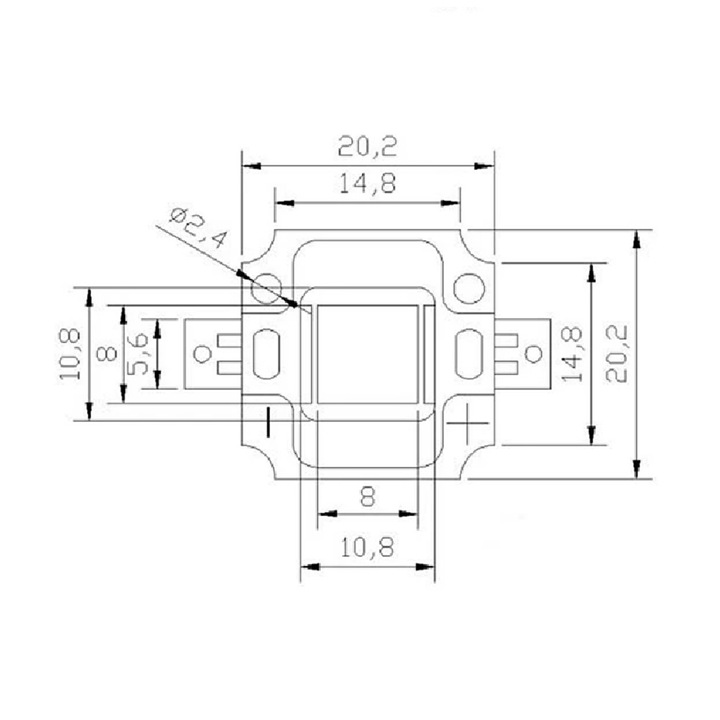 10W Power LED 595 - 600nm - Borostyán