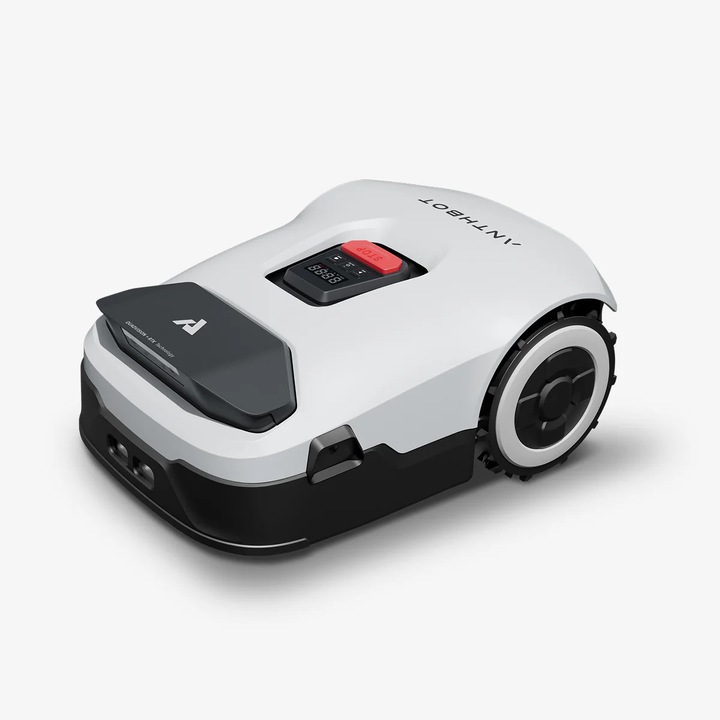 Robot de tuns gazonul ANTHBOT Genie 1000, Fara fir perimetral, Navigatie AI si GPS, 4G inclus, Suprafata tundere 2000m², 20 zone, 5 lame, Latime de lucru 20 cm, Inaltime maxima taiere 70 mm, autonomie 120 min, 5 Ah