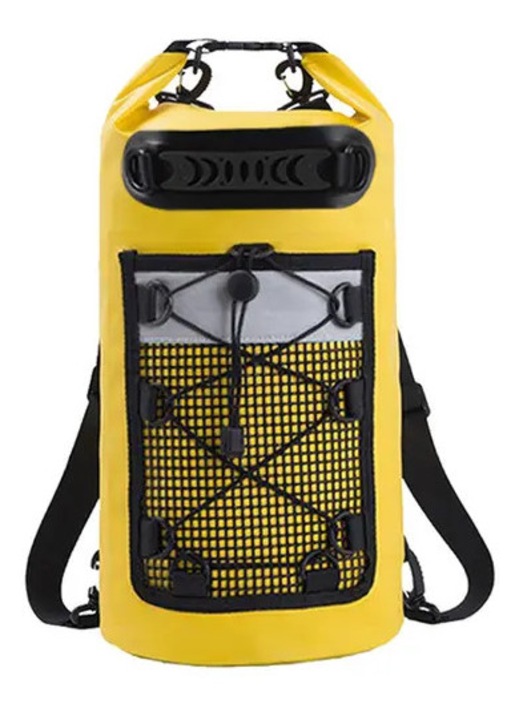 Rucsac drumetie impermeabil galben 10L-20L-30L, curea umar detasabila, rezistent apa