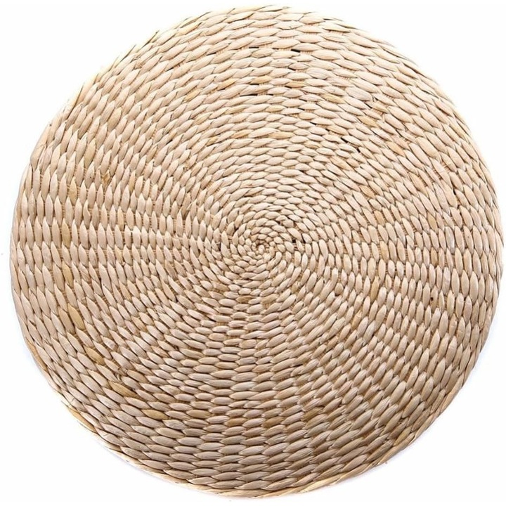 Perna scaun rotunda, pucao natural, elastic, bej, 40x6cm