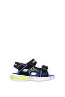 Skechers, Sandale cu LED-uri E-II, Negru/Albastru, 26 EU