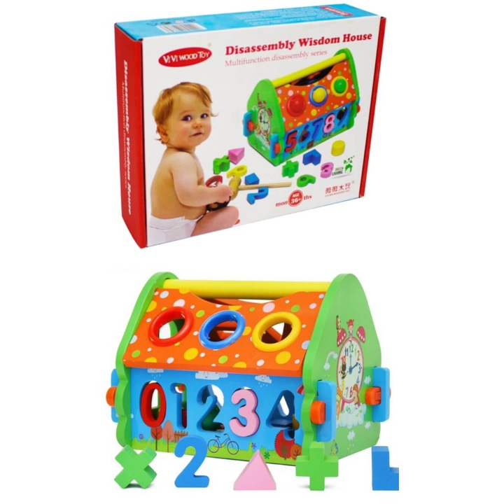 Дървен сортер къща Armtoys, с цифри