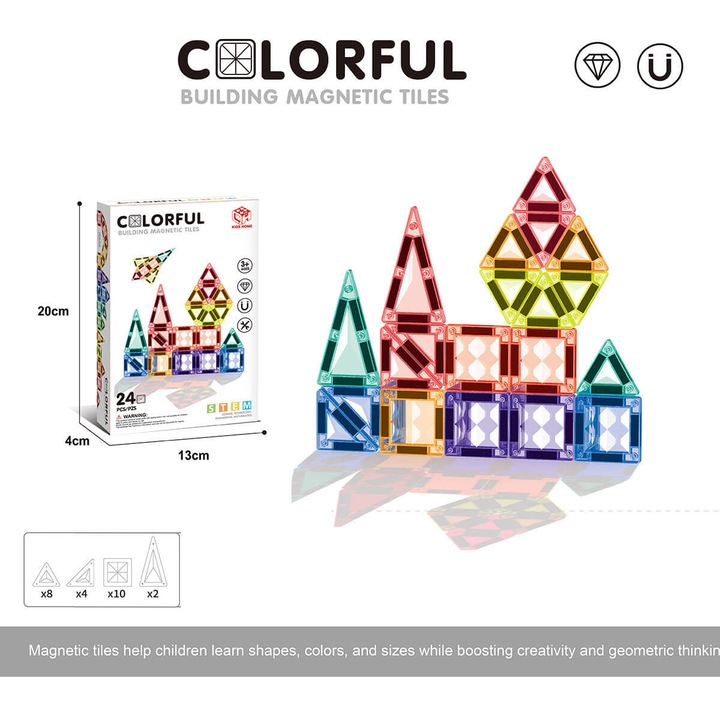 Магнитен конструктор Armtoys, 24 части
