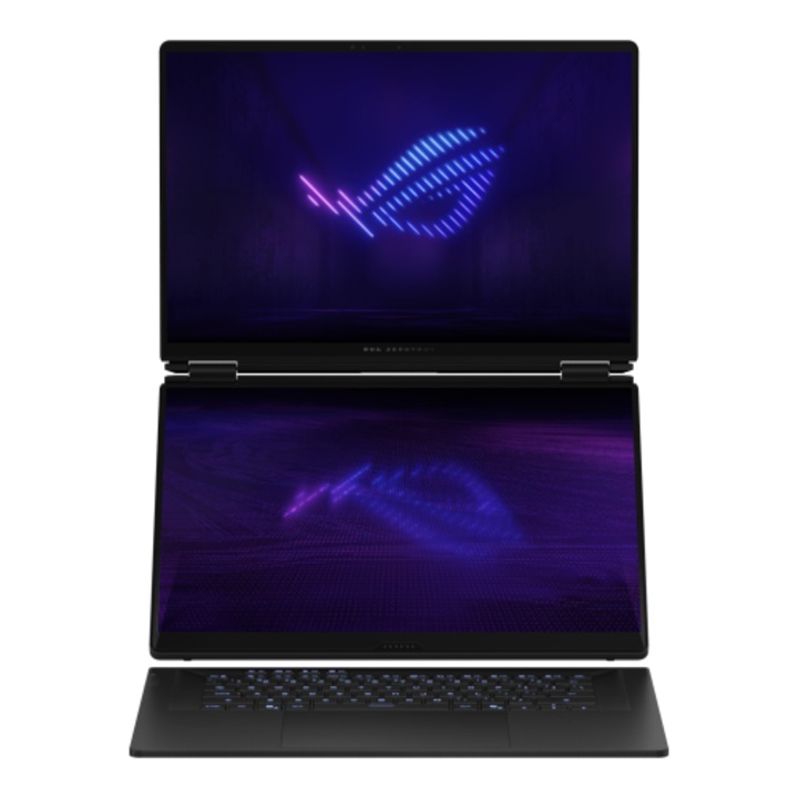 Laptop ASUS ROG Zephyrus Duo 3K OLED 2x 16 inch Intel Core Ultra 9 386H 32GB 2TB SSD RTX 5090 Windows 11 Pro Aluminum Stellar Grey