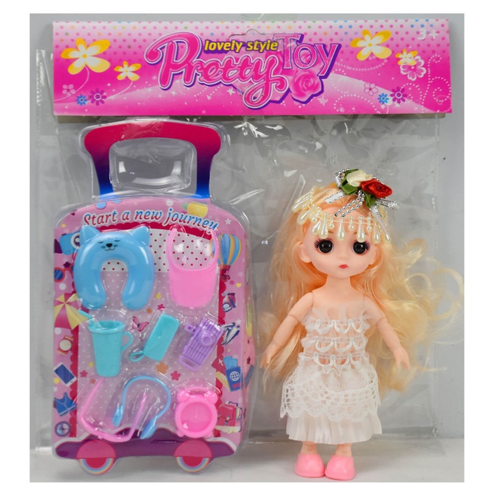 Armtoys малка кукла с куфар