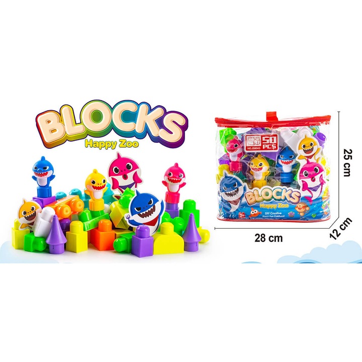 Детски конструктор Armtoys с акули, 50 части