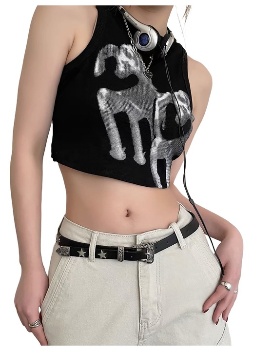 1 pár Punk stílusú farmer csillagokkal díszített övvel Sávszélesség 1... 8cm hossz 103m