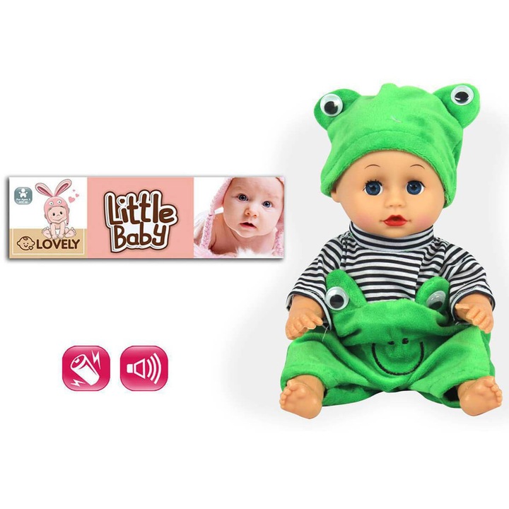 Кукла бебе жабче Armtoys, 30 см, 4 звука