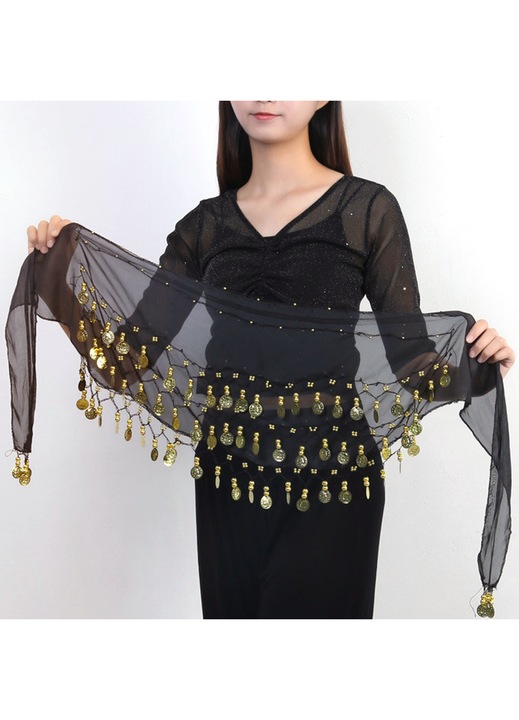 Centura dans oriental HERUSI, 128 monede, chiffon, marime universala