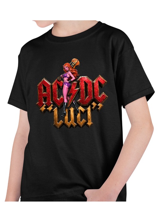 Gyerek Fiú Póló AC/DC Luci Merch ACDC, Fekete
