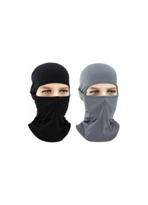HERUSI Balaclava szett 2 db, 3 az 1-ben, fekete szürke, univerzális