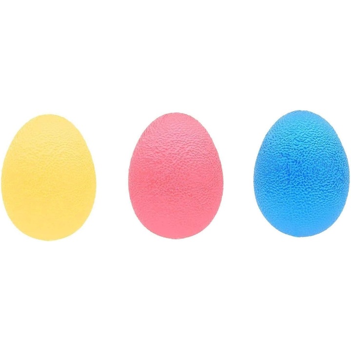 Exercitator de degete Herusi set 3 nivele duritate multicolor 6x4cm