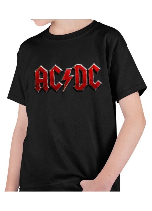 Gyerek Fiú Póló ACDC Rock Party AC DC Merch, Fekete