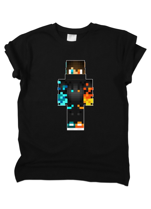 Gyermek póló, Rebel Icon, Minecraft, Fekete