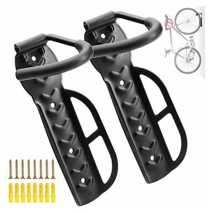 Suport depozitare bicicleta HERUSI set 2 buc negru
