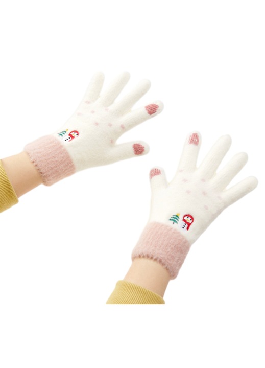 Manusi de iarna pentru femei, Manusi calduroase, Manusi tricotate moi pentru femei, captusite cu fleece gros pentru vreme rece, Manusi tricotate calduroase