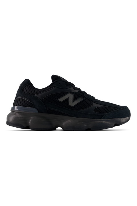 New Balance, Pantofi sport 603 din piele intoarsa si plasa, Negru
