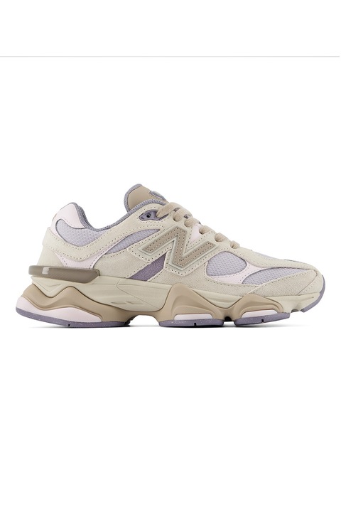 New Balance, 9060 telitalpú sneaker nyersbőr részletekkel, Halványlila/Drapp