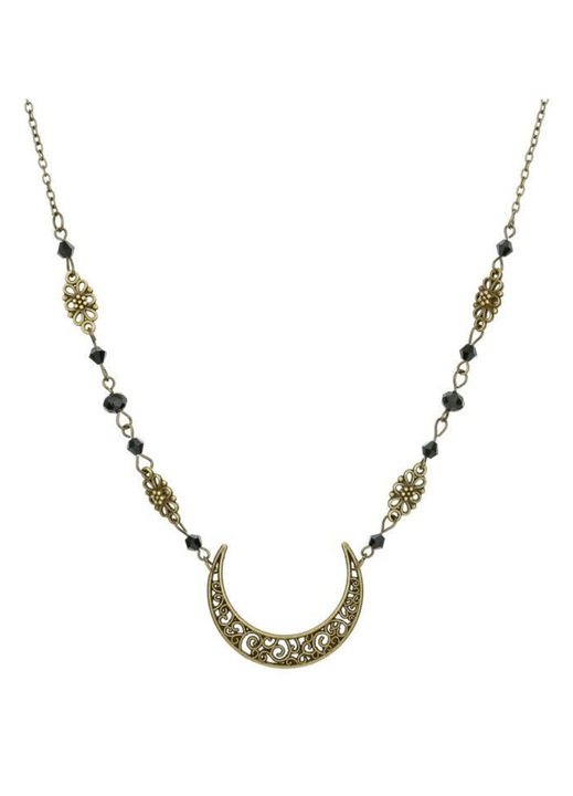 Accesoriu par HERUSI lant cap semiluna vintage bronz-negru reglabil