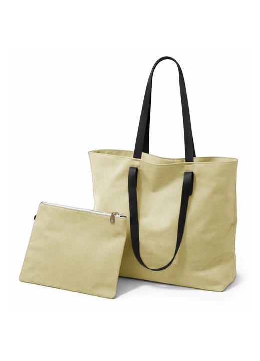 JUP Canvas Shopper 2 az 1-ben noi taska szett, Taska es clutch, Magneses zarodas, 45 x 33