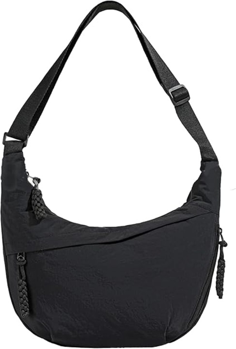 HERUSI női alkalmi nylon válltáska, fekete