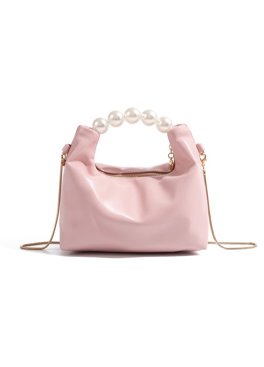 HERUSI női clutch táska, gyöngyös, fehér, kicsi, 20x15cm