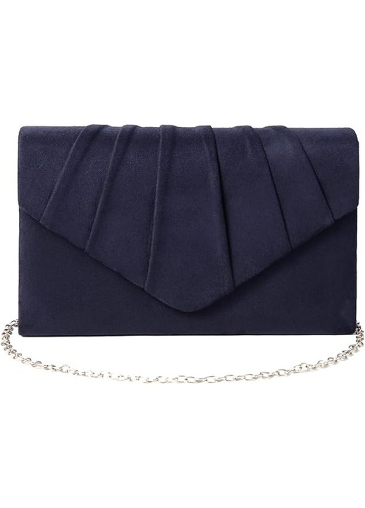 Geanta dama HERUSI clutch piele ecologica multicolor cu lant detasabil