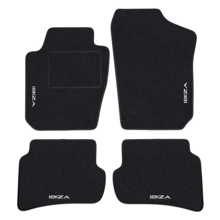 Lasota autószőnyeg Seat Ibiza III fekete 4 db-os szett 1750g/m² 0,5cm