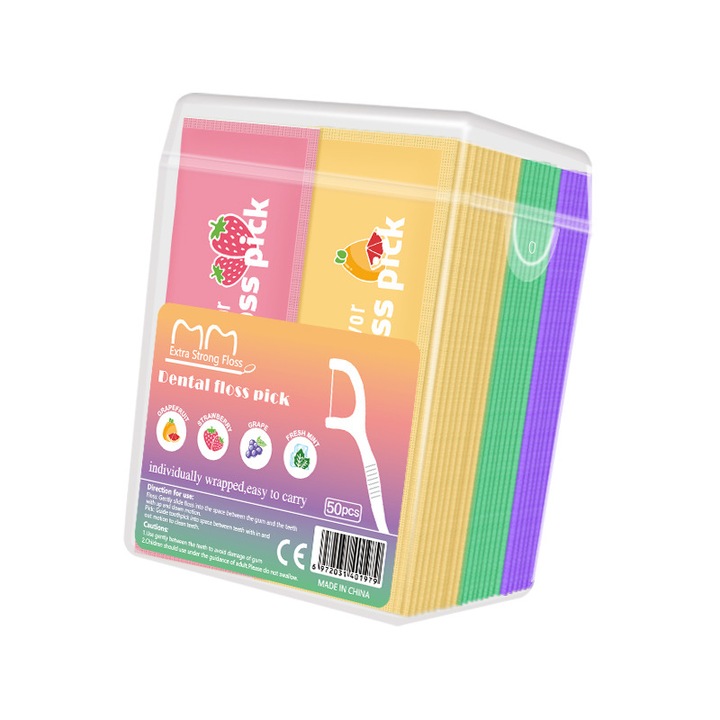 Ata dentara HERUSI 50 buc fructat, rezistent, individual ambalat