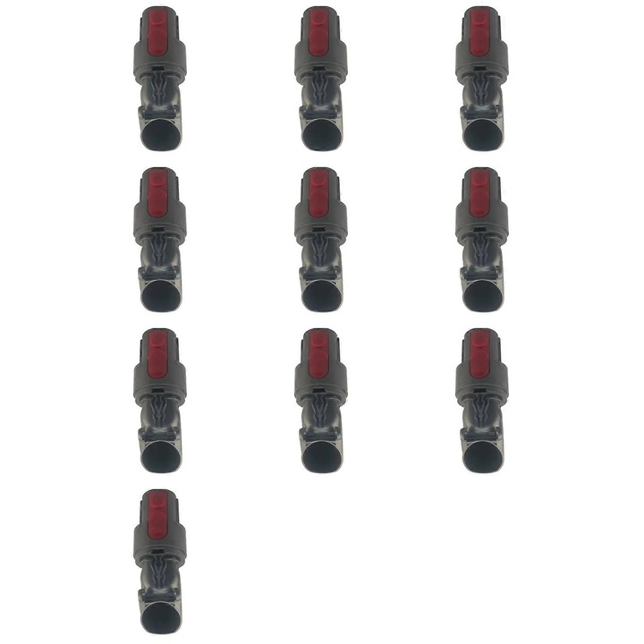 10 db ABS csatlakozó adapter készlet Direct Drive szívófejhez, szürke piros, univerzális