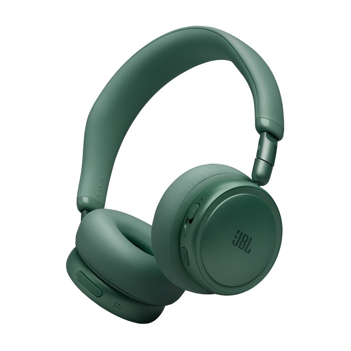 JBL LIVE 680NC vezeték nélküli on-ear fejhallgató, zöld, adaptív zajszűrős Bluetooth