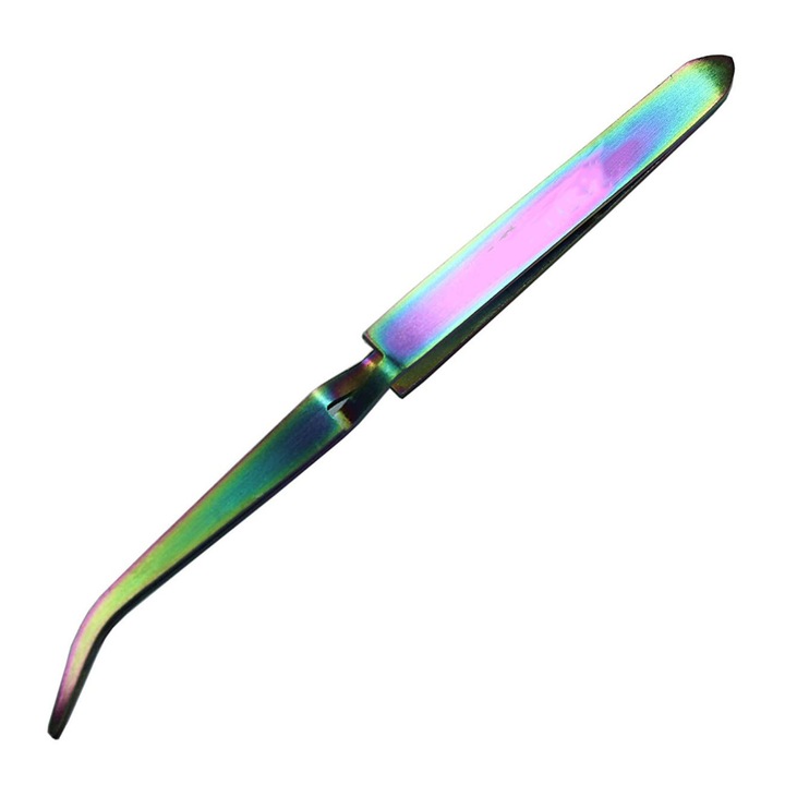 Körömcsipesz, C-ív, rozsdamentes acél, 12cm
