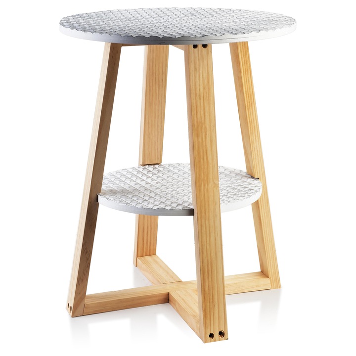 Маса Mondex Lammy MDF 40x40x50 см, черно-златист, 1 брой