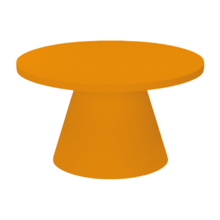 Prémium Süteménytartó, Tortatartó típusú, Innovatív design széles lábbal, 230 x 128 mm - narancssárga