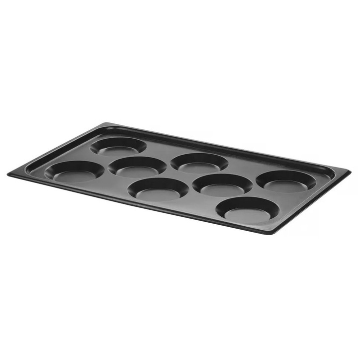Tálca tapadásmentes bevonattal, CONVECTOMAT EGGPLATE, HENDI, GN 1/1, Fekete, 530x325x(H)26mm
