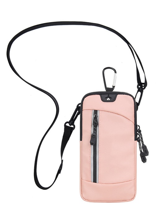 Geanta sport HERUSI roz, impermeabila, 2 in 1, ajustabila, mica