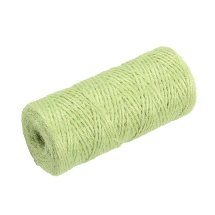 Set sfoara canepa 100m, verde deschis, pentru decoratiuni si gradinarit