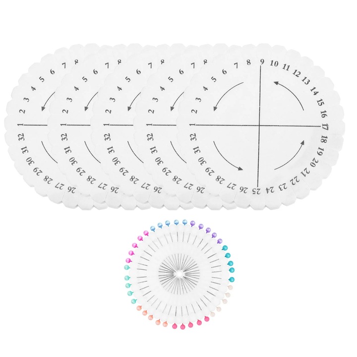 Set disc rotund Kumihimo cu clema pozitionare, spuma, pentru bratari, 1 set