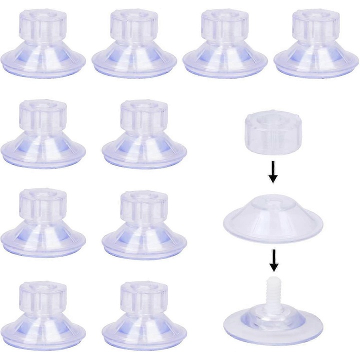 12 db tapadókorongos rögzítő készlet lakókocsi ponyvához, 4.5cm, PVC, fehér