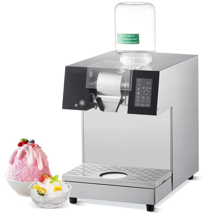 Professzionális hópehelykészítő gép, Kapacitás 240 kg/nap, 700 W, 4 l tartály, Rozsdamentes acél