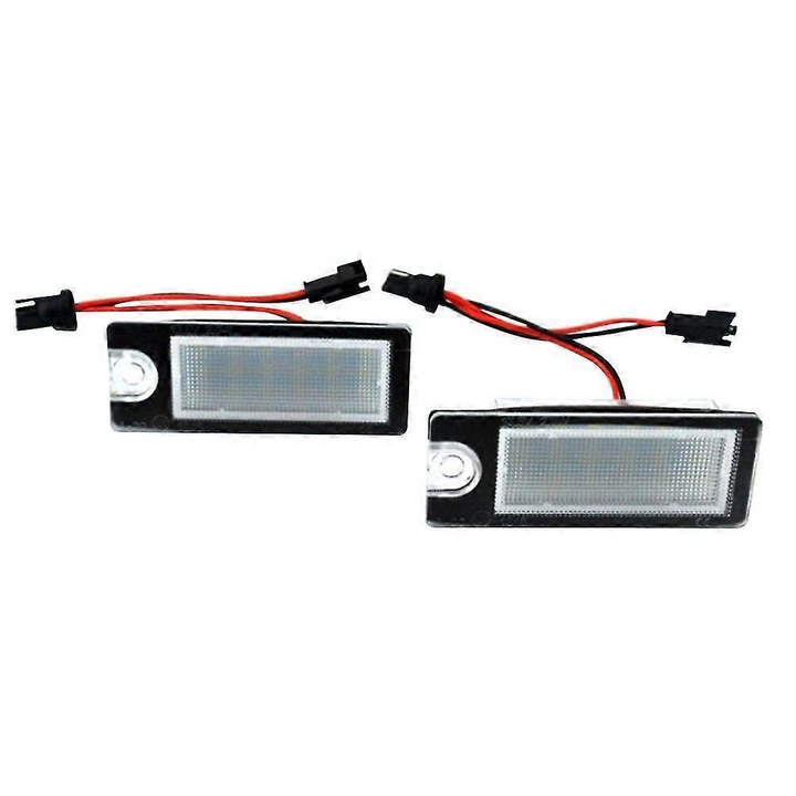 2 db rendszámtábla világítás szett, 18 LED, ABS, többszínű