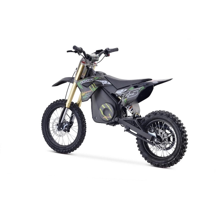 Motocicleta Electrica Coyote 1800W Roti 14/12 Li-Ion Negru Auriu