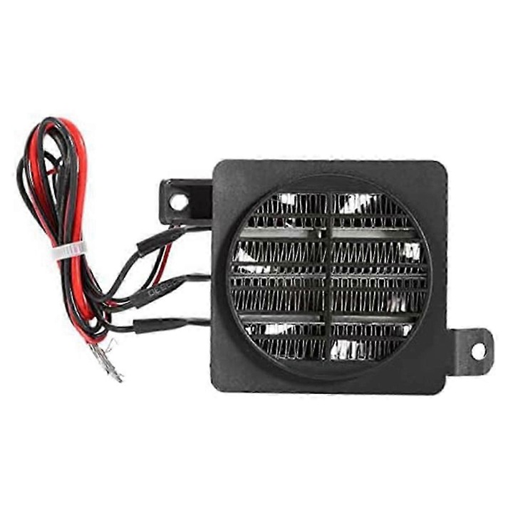 Ventilátoros hőlégfúvó 24V 200W, fekete, 60x60mm, műanyag