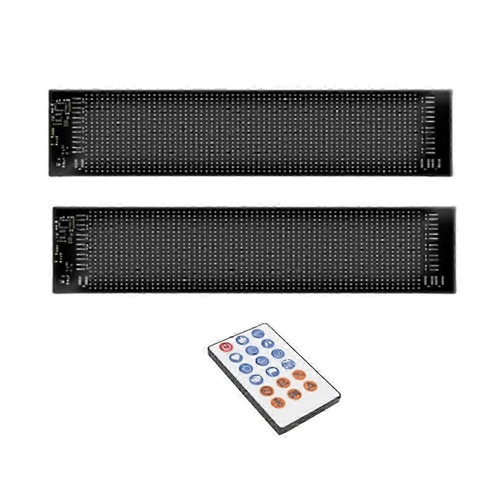 2 db rugalmas LED panel készlet, világító szemek, RGB, 49x11cm, fehér