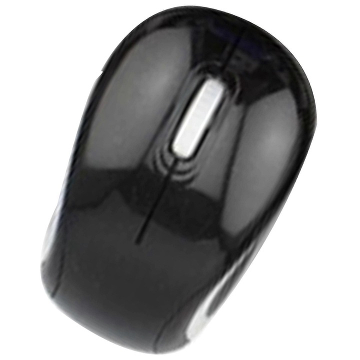 Egér optikai vezeték nélküli hordozható mini, fekete, 8.2x5x3.2cm