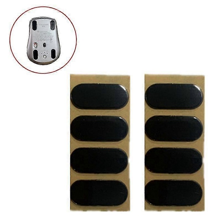 2 db PTFE egérláb készlet, fekete, 15x10x0.7cm, Logitech MX Vertical és MX Anywhere 3 egérhez