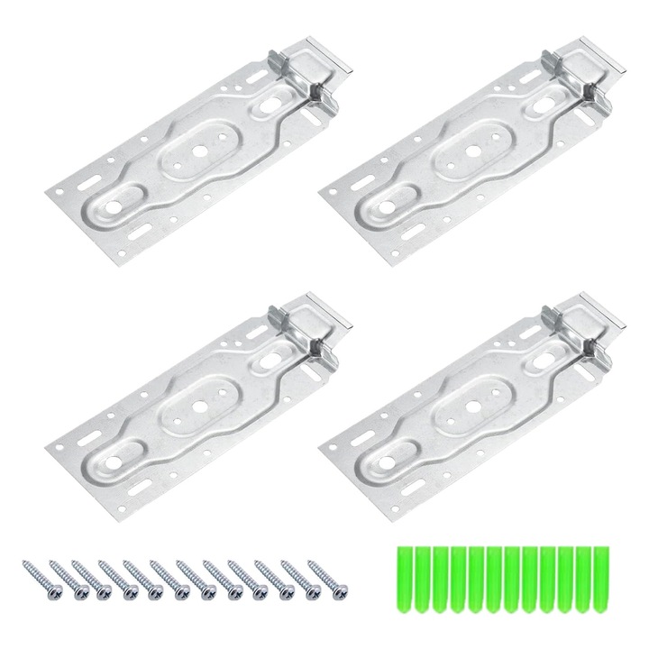 4 db Klíma Tartókonzol Készlet, Horganyzott Acél, 205x72mm, Korrózióálló