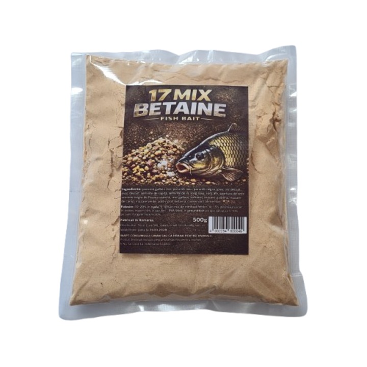 17 Mix Betain, Horgászat Fix, Adalék és Por Attraktáns Pontyhoz, Feederhez és Etetőanyaghoz, 500g