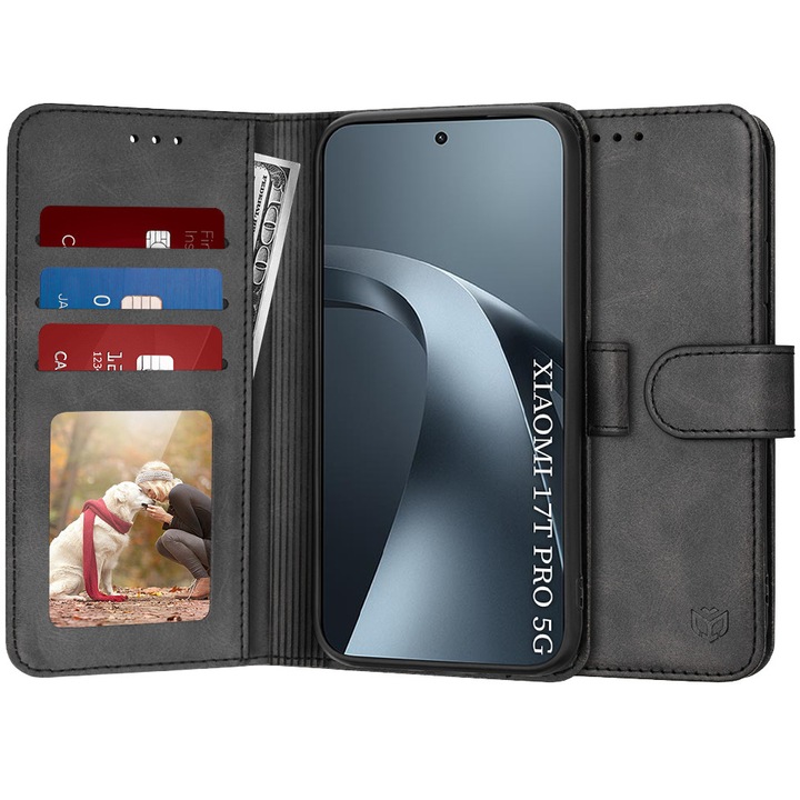 Husa 360 Xiaomi 17T Pro Asteroid GSM Diary Book, negru