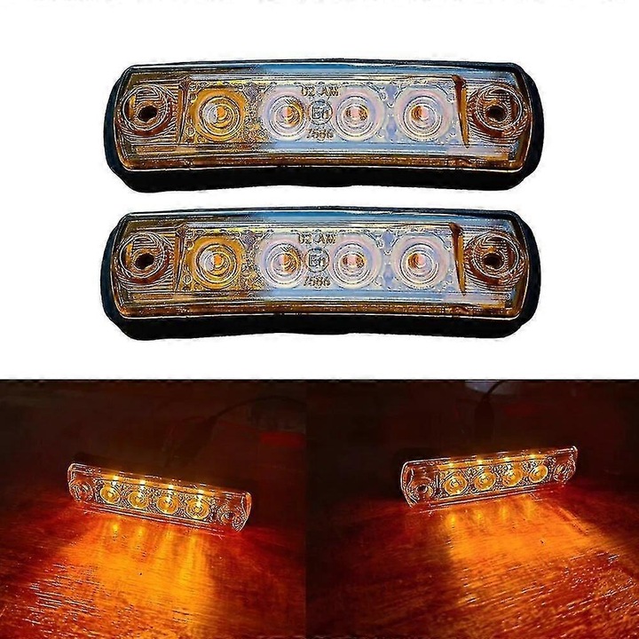 2 db 24V LED jelzőlámpa készlet MAN TGX TGL TGS teherautóhoz, fehér, 0.24kg